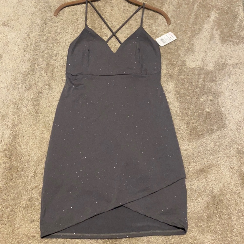 Gray sparkly party dress